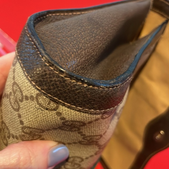 AUTHENTIC VINTAGE GUCCI PVC/LEATHER CLUTCH - Picture 13 of 16